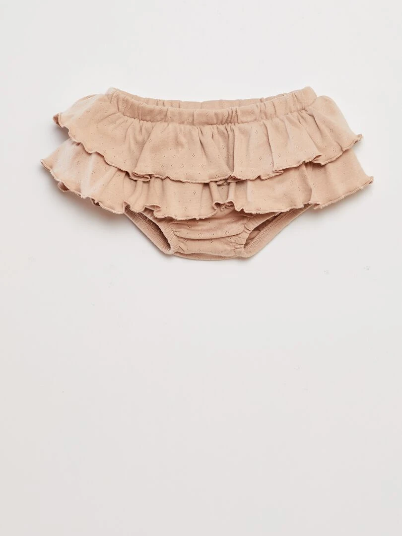 Ensemble top + bloomer + bandeau   3 pièces   Beige