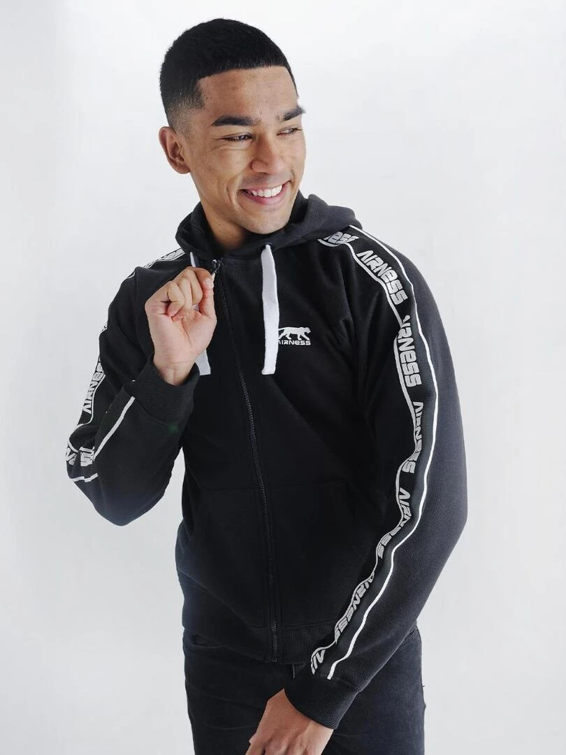 HOODIE ZIPPE NERVE Airness Noir