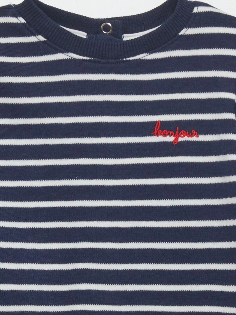 T shirt à manches longues Marine