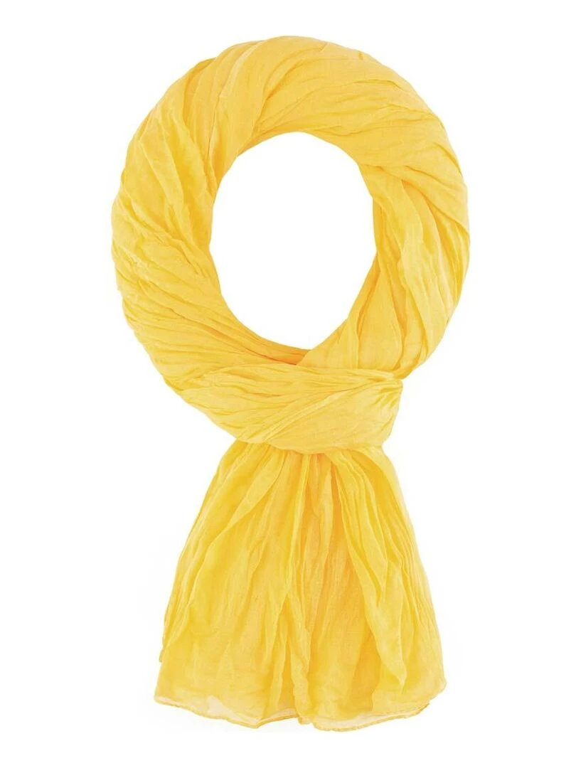 Chèche coton Uni Jaune