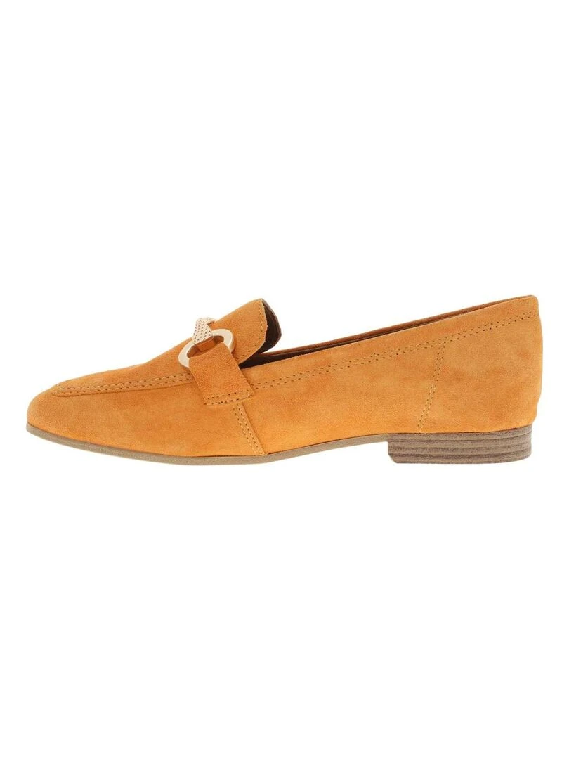 TAMARIS   Mocassins cuir nubuck talon plat   Orange