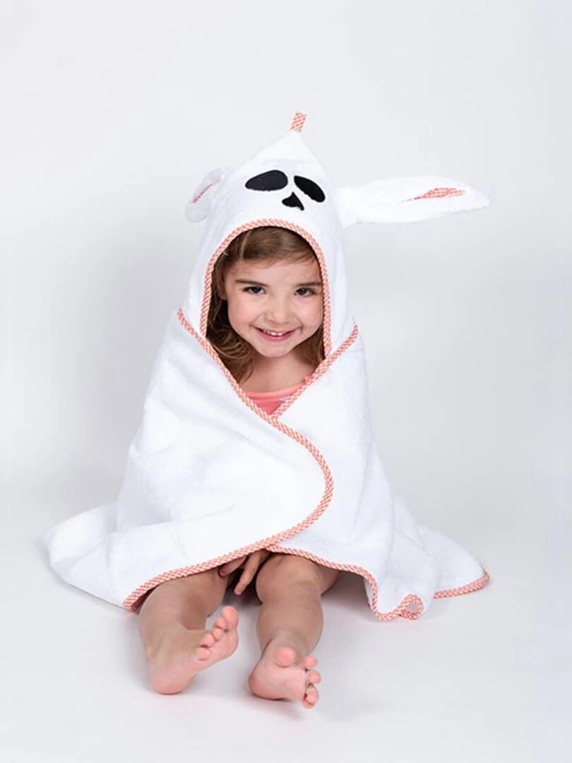 Cape De Bain En Coton Bio Alaska   Blanc