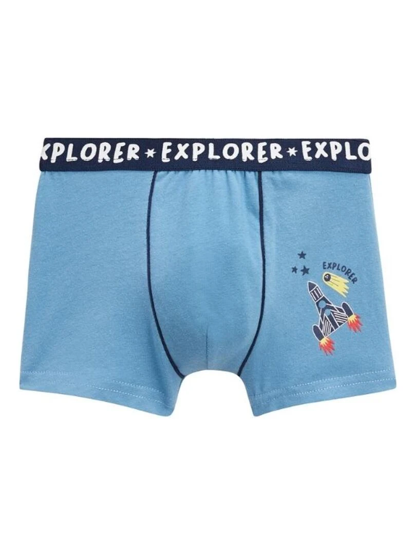 Lot de 2 boxers garçon Spatial   Bleu