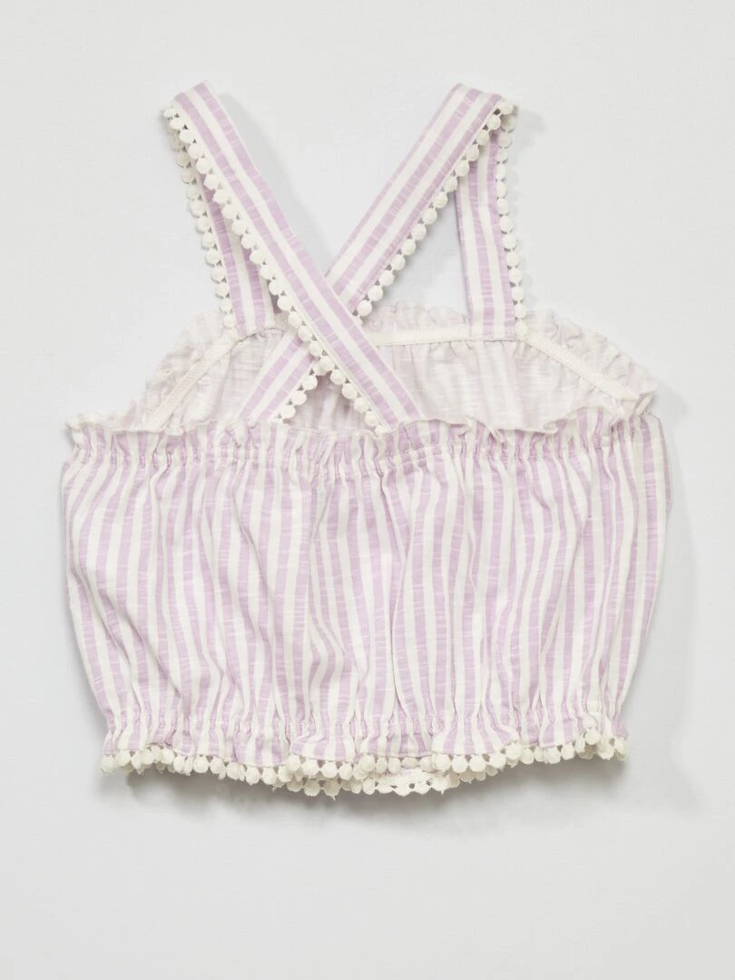 Débardeur rayé   Violet