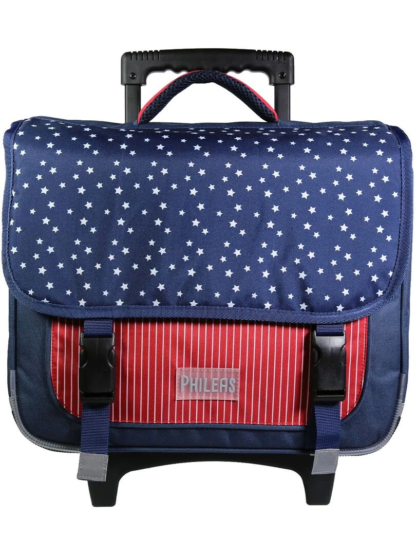 BAGTROTTER Cartable à roulettes 38 cm Phileas Bleu USA Bleu