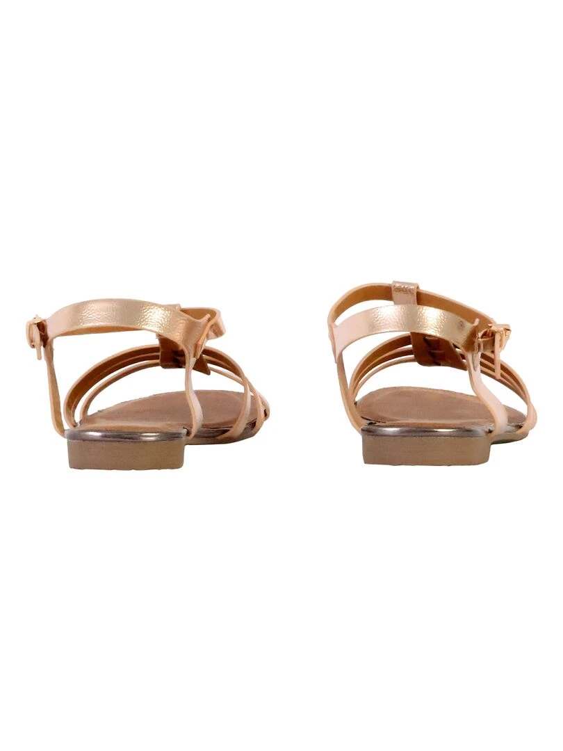 Sandales Plates à Bride The Divine Factory   Beige
