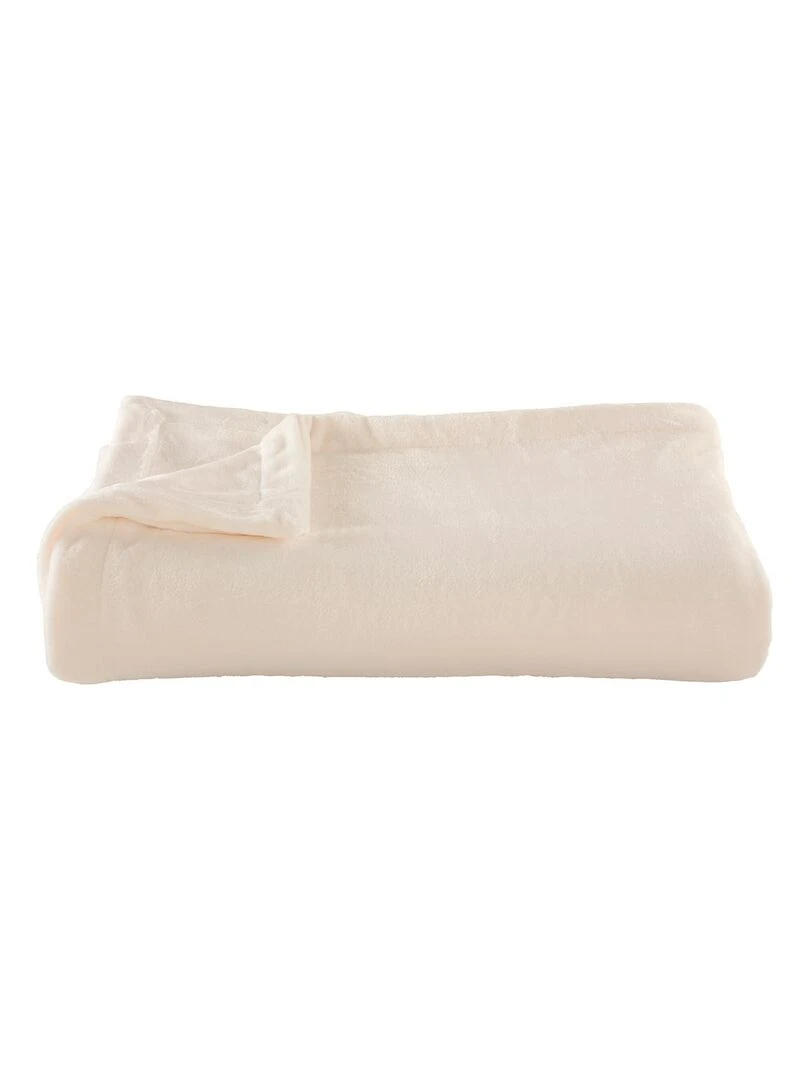 DODO Couverture Polaire Extra Douce Coloris Ecru Blanc