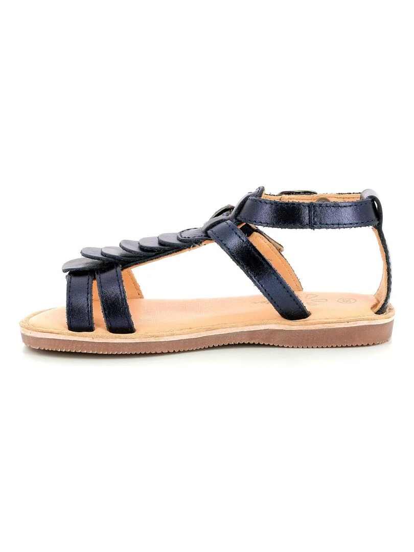 Sandales Cuir Dertige   Bleu marine