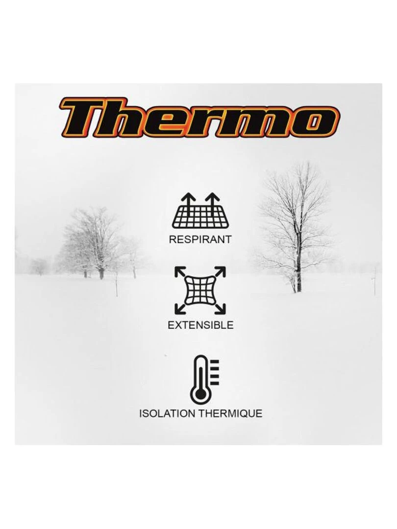 Pantalon anti froid thermique Thermo   Noir
