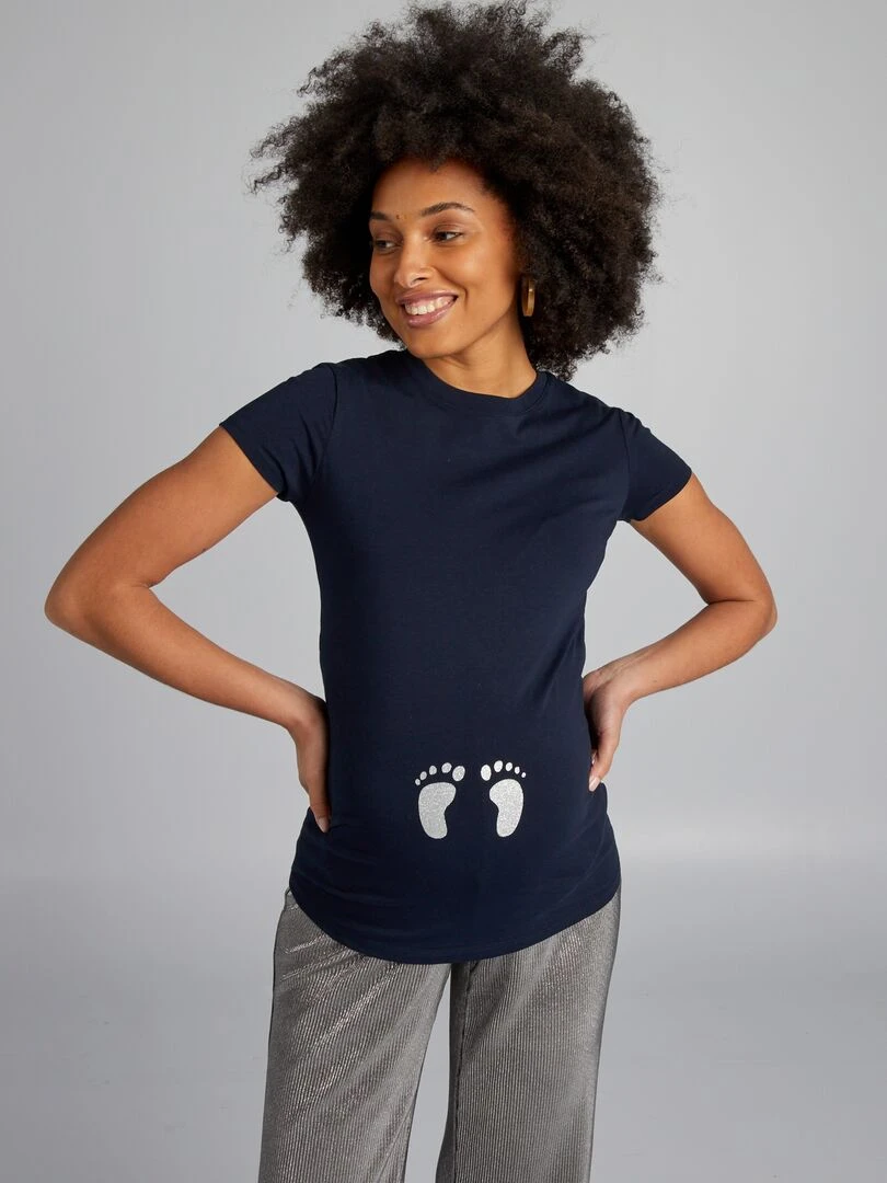 Tee shirt de maternité Marine