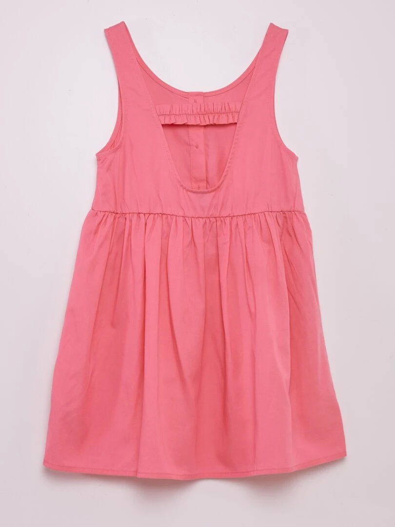 Robe sans manches à ouverture au dos   rose