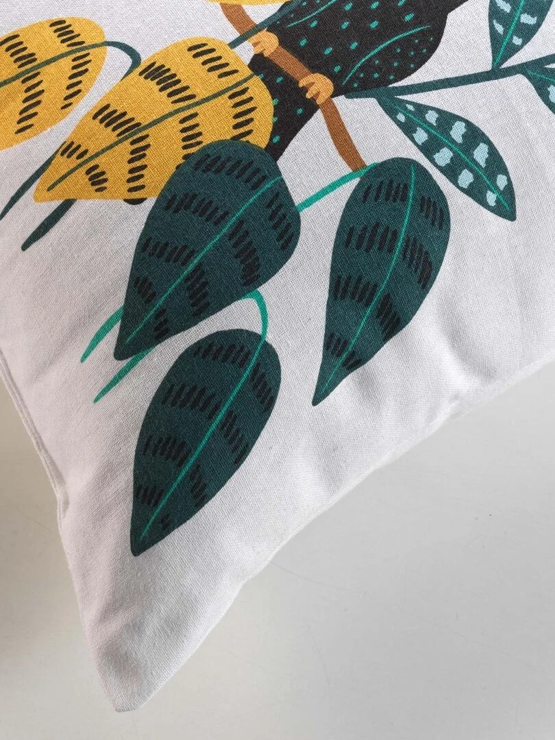 Coussin enfant déhoussable esprit jungle Blanc
