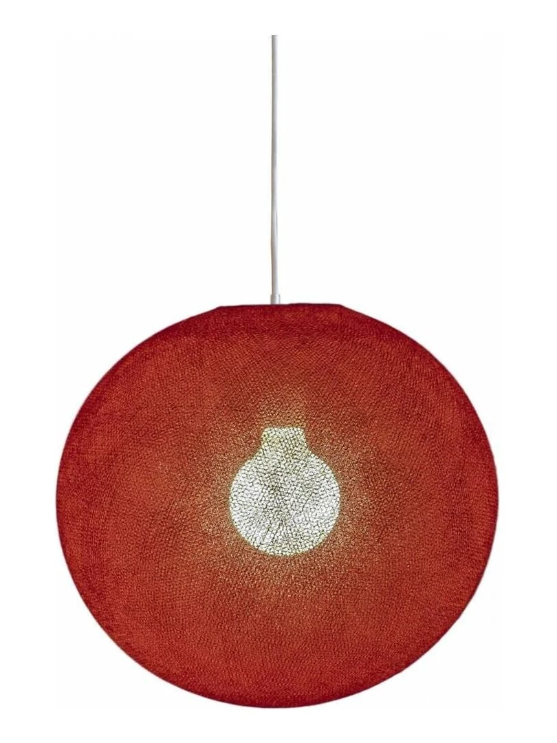 Abat jour Globe 67cm et suspension Rouge