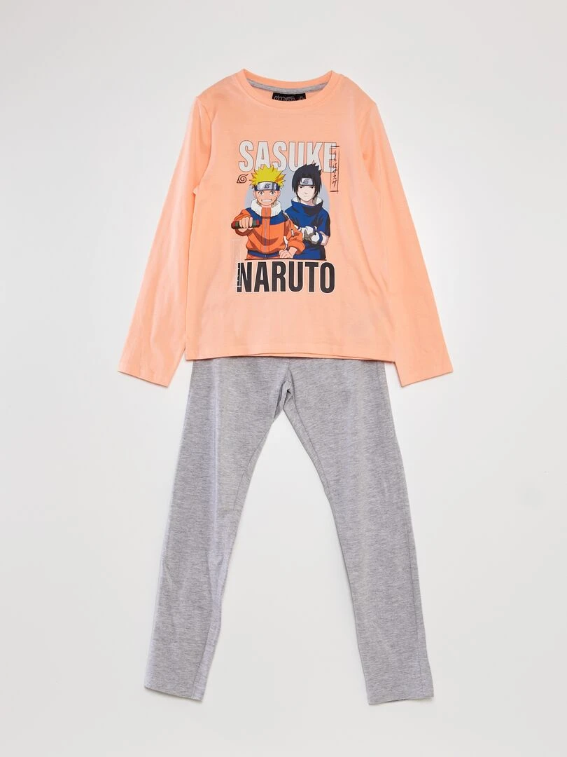 Ensemble pyjama 'Naruto' t shirt + pantalon 2 pièces Orange