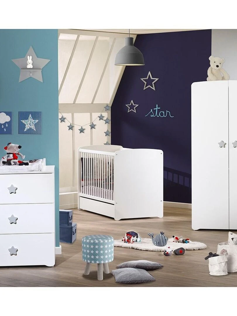 Lit bébé BASIC   BABYPRICE   Blanc