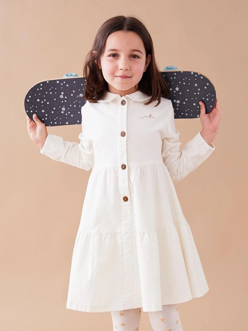 Robe en velours côtelé Noukie's Blanc