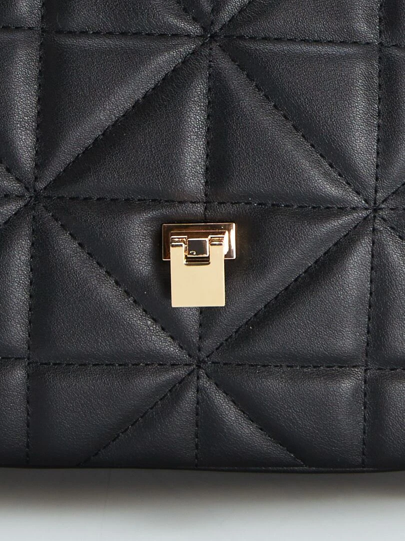 Sac bandoulière effet matelassé   Noir
