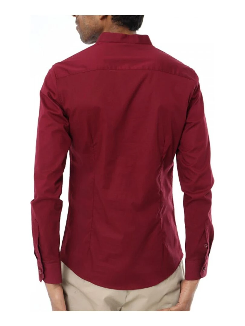 Chemise Col Mao Kebello   Bordeaux