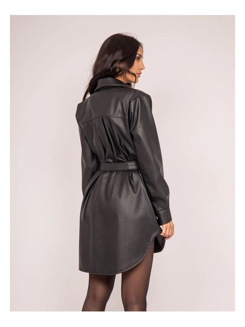 Robe courte similicuir ISKY Noir