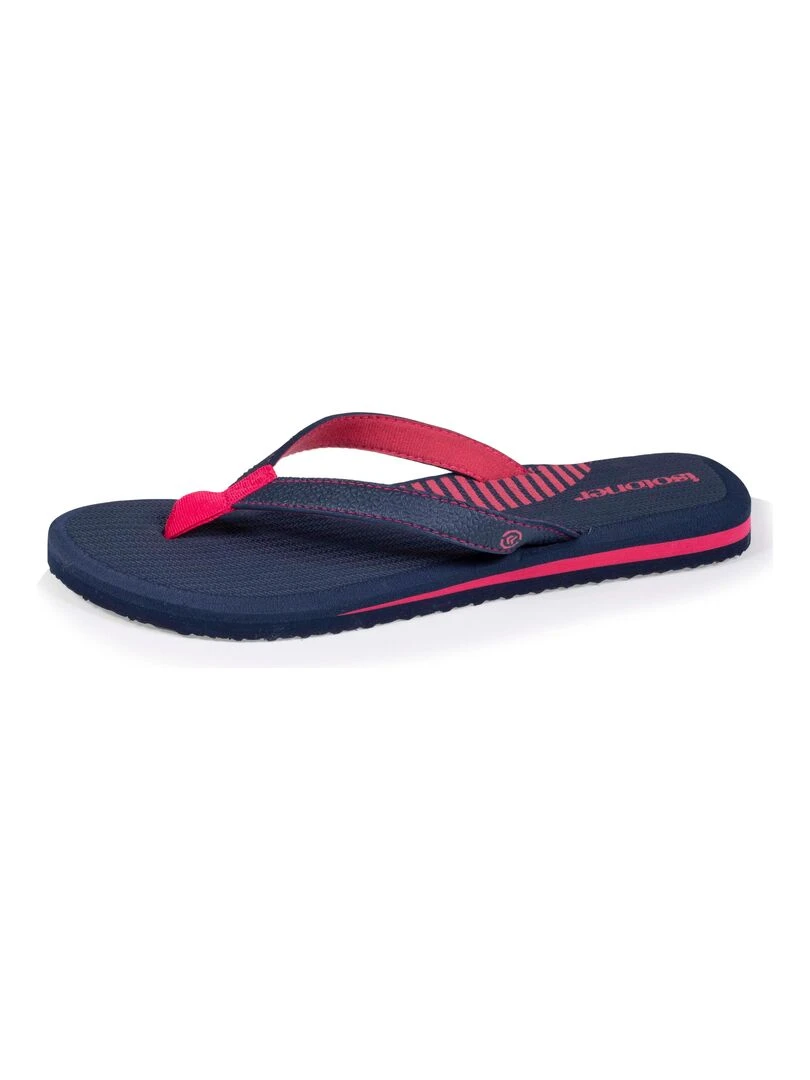 Tongs Femme rayures Marine Bleu marine