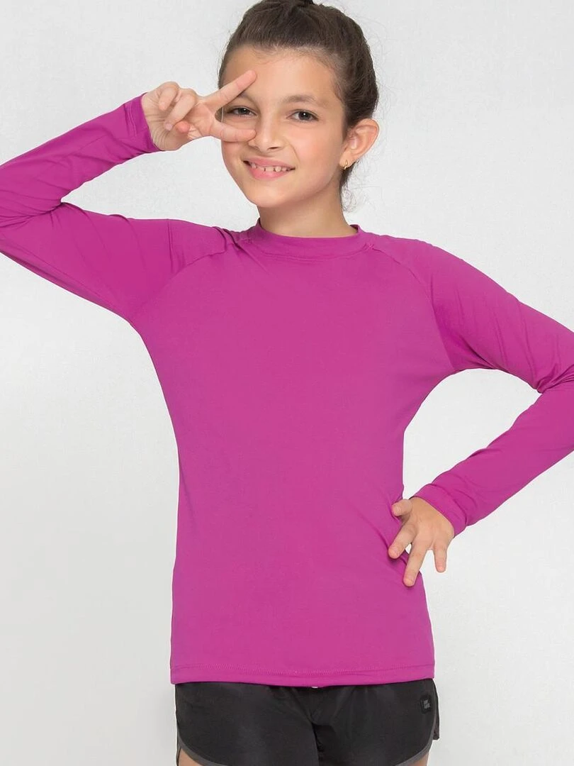 Rash Guard Movimentando se UV Line Rose