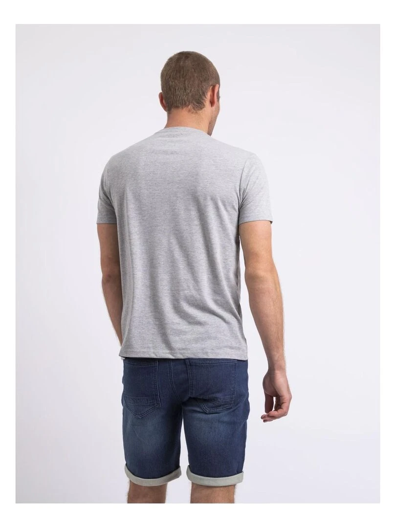 T shirt col rond NAKIWOK Gris