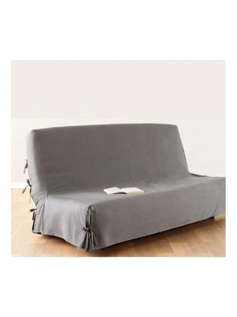 Housse de clic clac 140x200 cm gris clair 100% coton Gris
