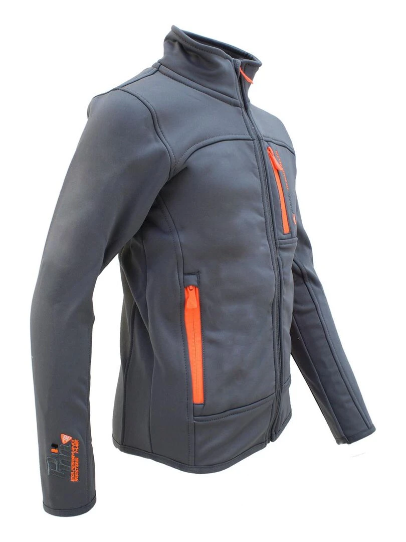 Blouson polarshell garçon ECANTON   PEAK MOUNTAIN   Gris