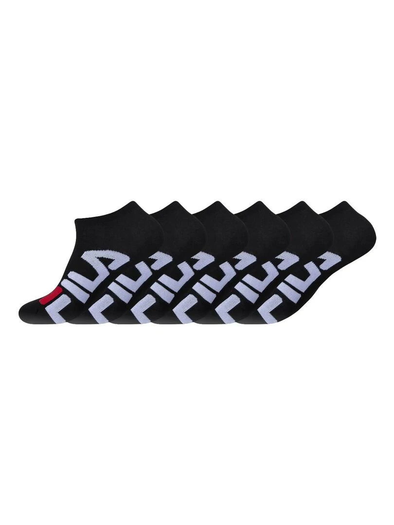 Lot de 6 Paires de Chaussettes socquettes homme 9199 Fila Noir