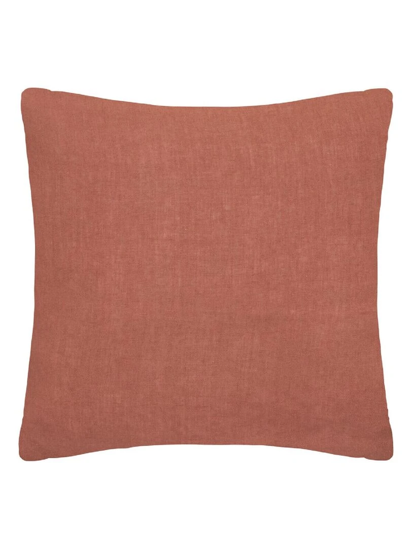 Taie d'oreiller en 100% lin   Orange