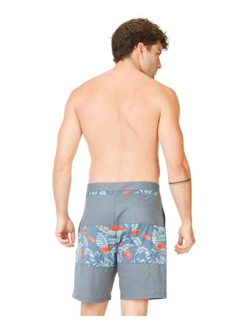 Boardshort long homme touché coton Flow Freegun   Gris