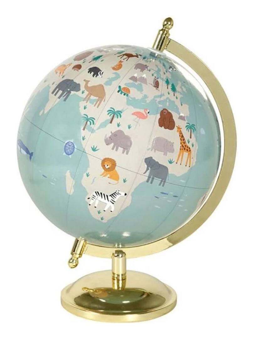 Globe terrestre jungle H30   Bleu