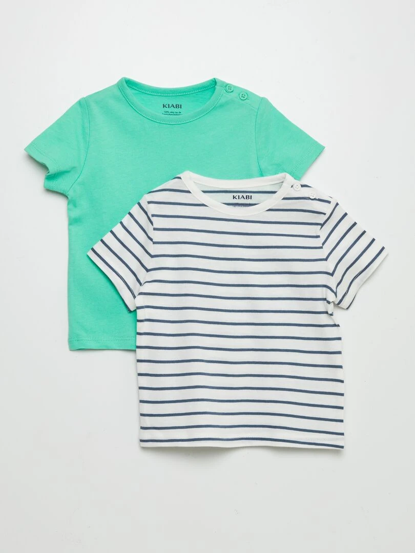Lot de 2 t shirts Vert