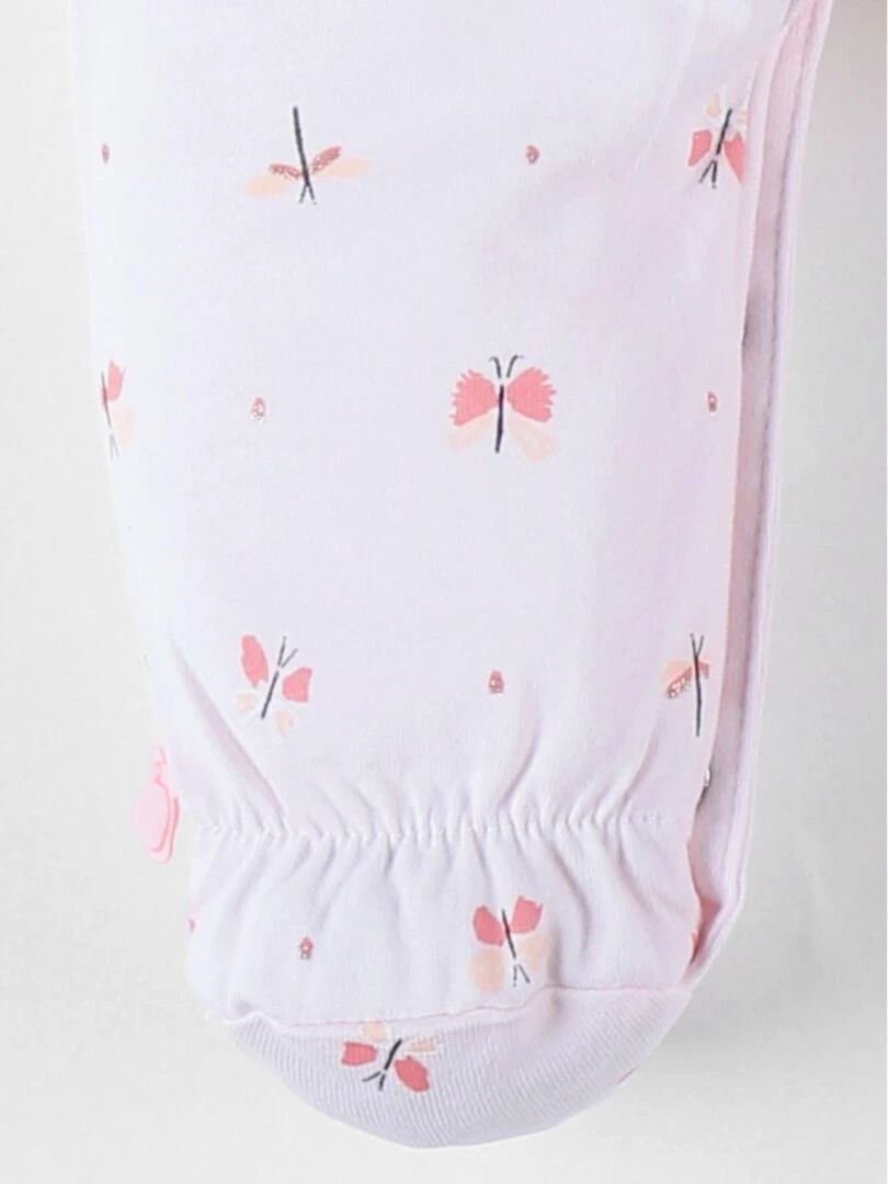 Pyjama 1 pièce papillons en jersey  clair   Noukie's   Rose