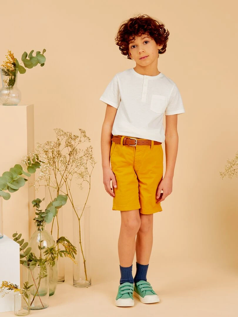 Short chino   Moutarde