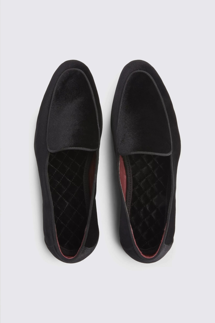 Belgravia Black Velvet Dress Slippers Buy Online at Moss