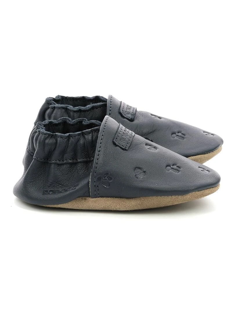 Chaussons Cuir Mywood Bleu marine