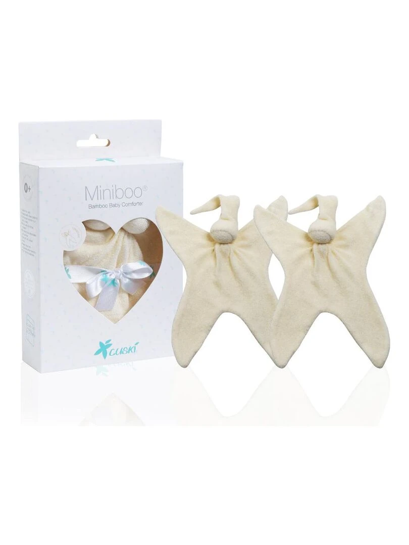 Doudou MINIBOO par 2 Ecru
