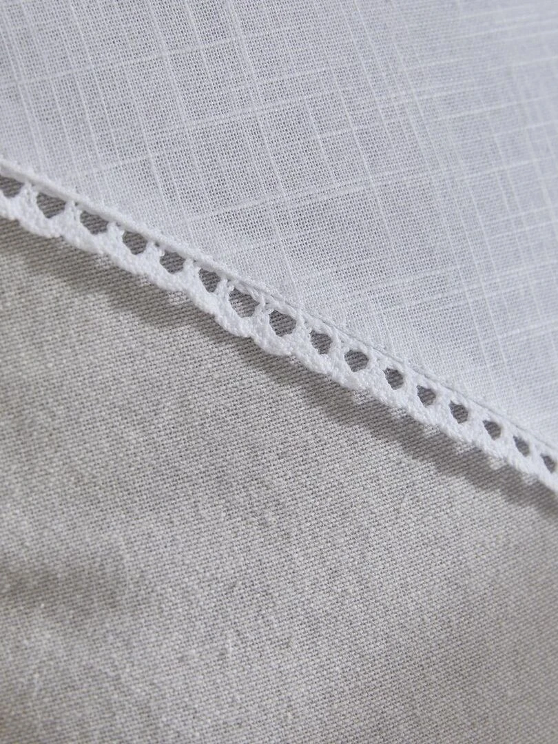 Coussin déhoussable avec pompon 'CHARME' 'TODAY'   Gris clair