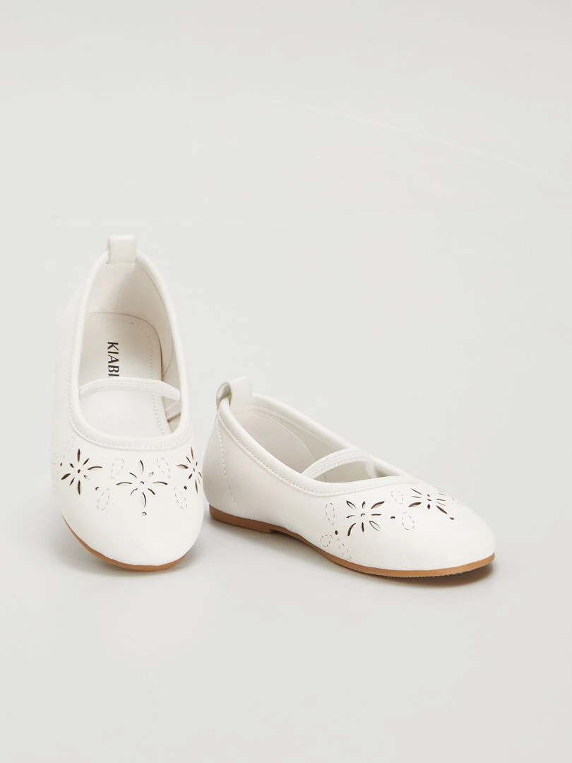 Ballerines ajourées   Blanc cassé
