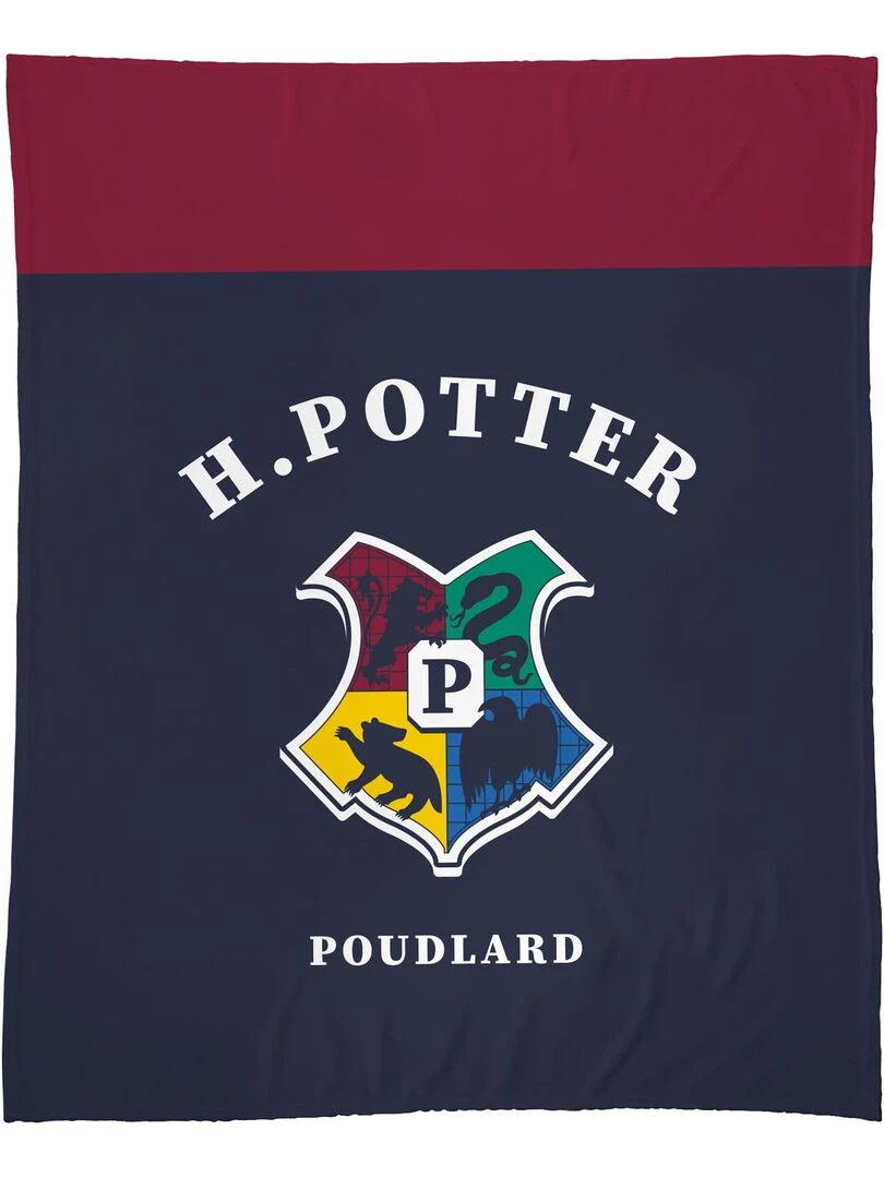 Plaid polaire imprimé HARRY POTTER STRIPE Bleu