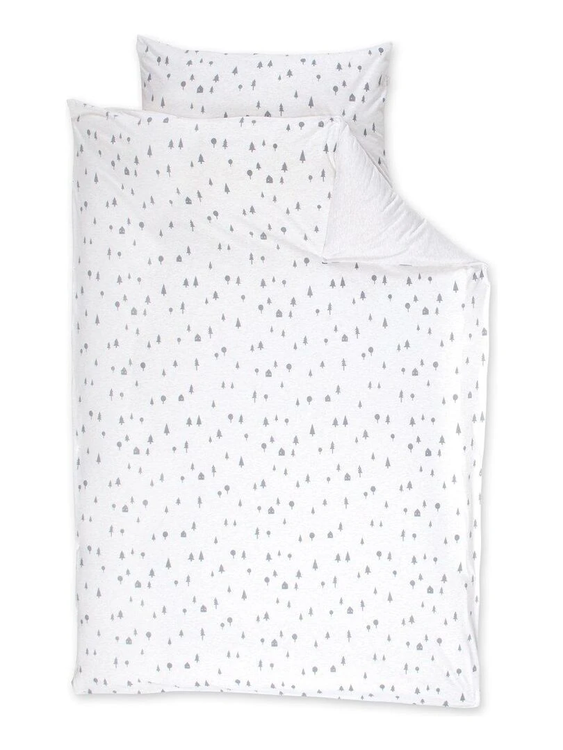 Bemini Housse de couette lit Jersey et jersey Vert forêt