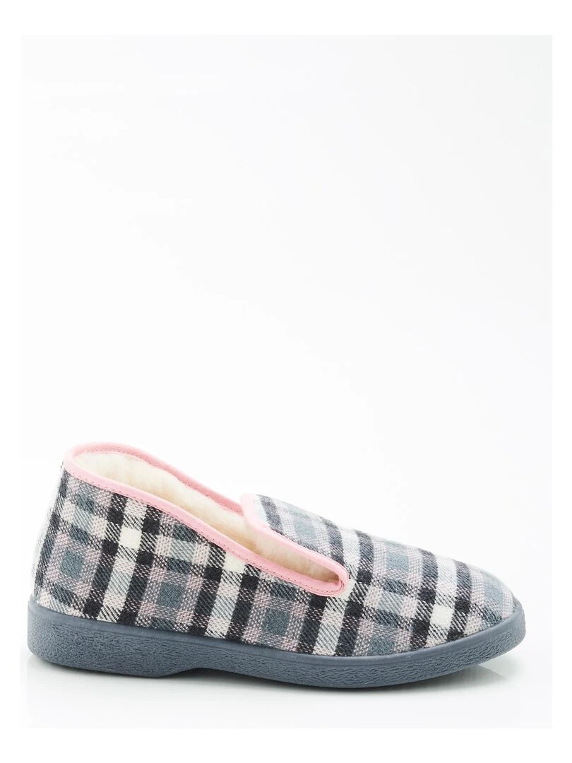Charentaises carreaux ou unies Thermolactyl   Damart   Gris