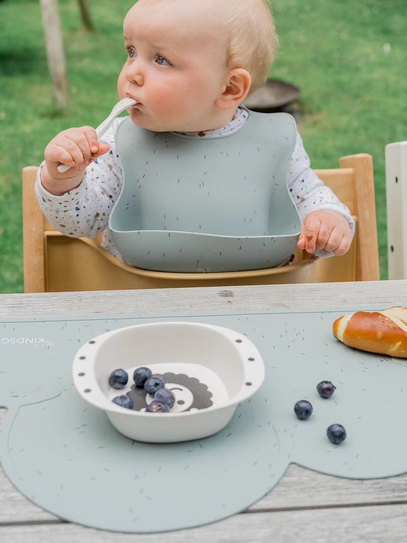 Set de table en forme de nuage en silicone arrose Bleu gris