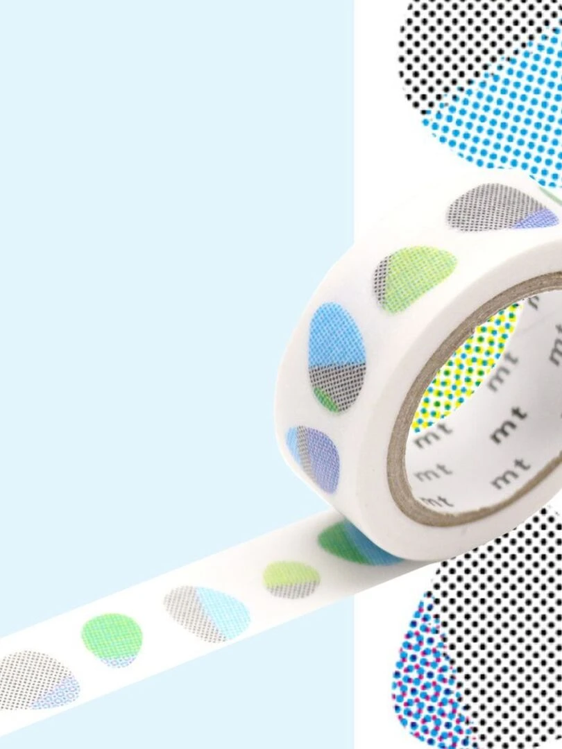 Masking tape motif galet   Bleu   1 5 cm x 7 m   N/A