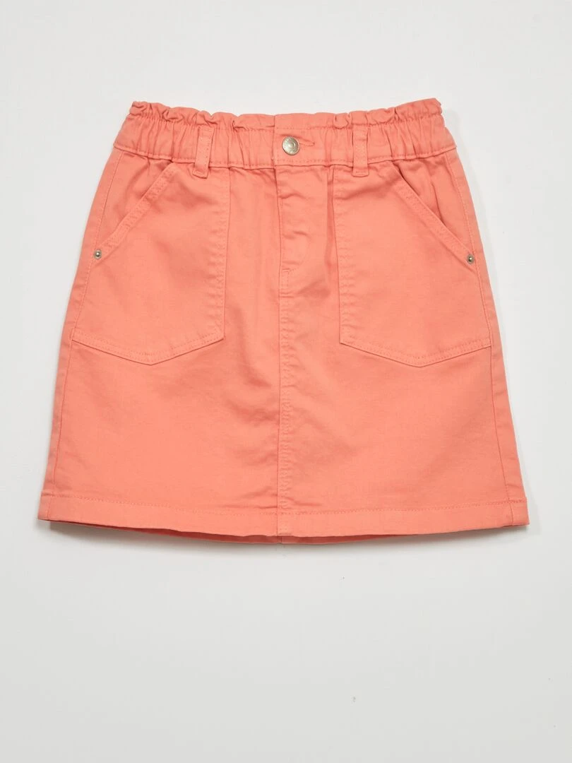 Jupe en jean paperbag Orange
