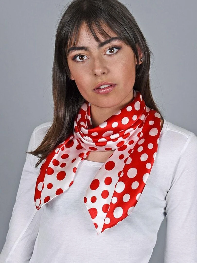 Carré de soie Premium Ofana Rouge