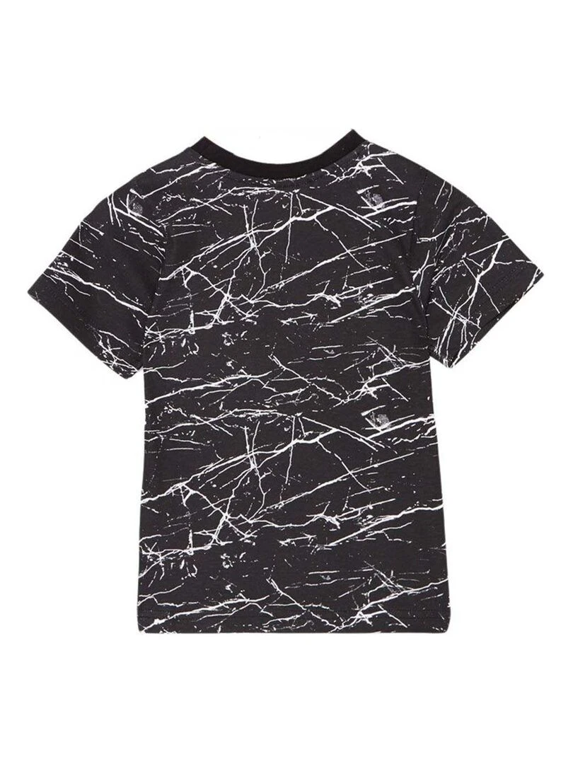 Avengers T shirt garçon imprimé Avengers en coton Noir