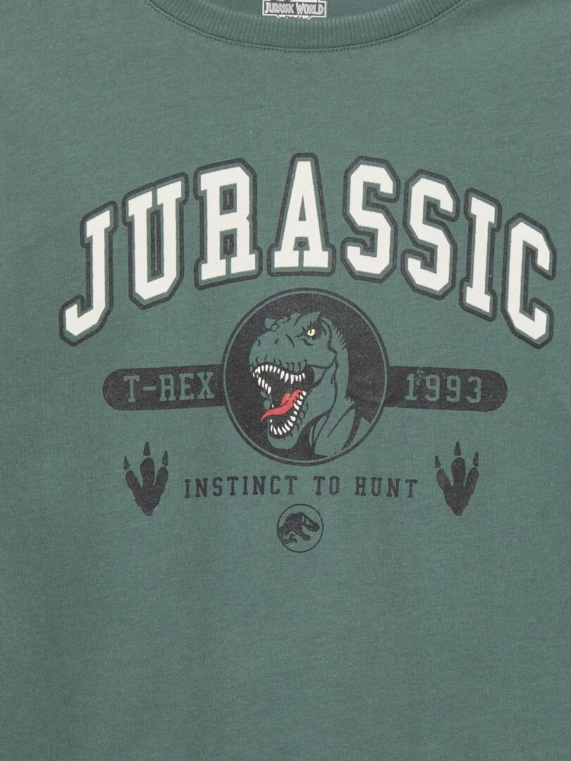 T shirt 'Jurassic Park' Kaki