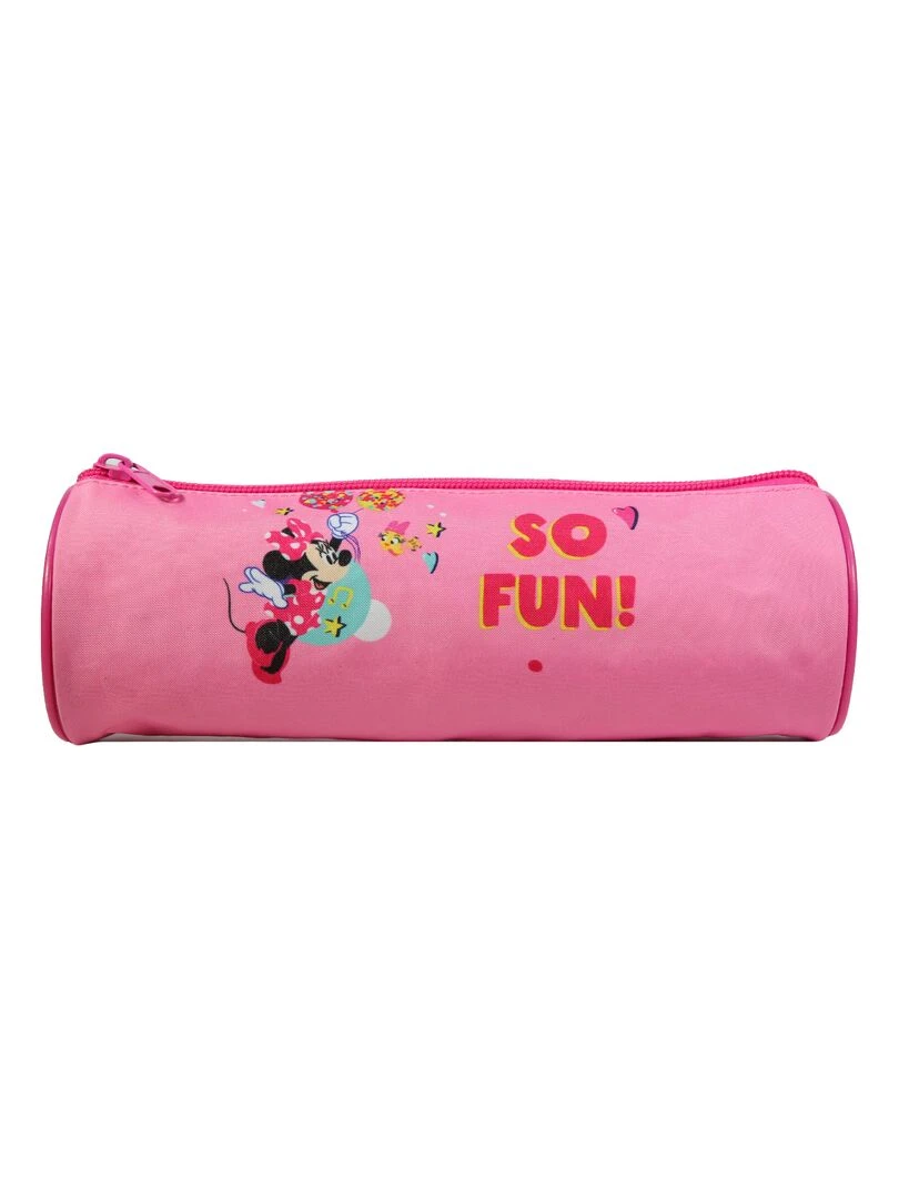 BAGTROTTER Trousse scolaire ronde Disney Minnie Rose Fun Rose